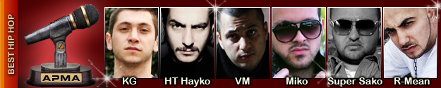 1st Armenian Pulse Music Awards Best Hip Hop Artist Nominees