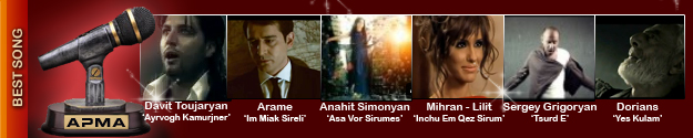 1st Armenian Pulse Music Awards Best Song Nominees
