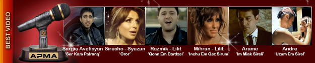 1st Armenian Pulse Music Awards Best Video Nominations